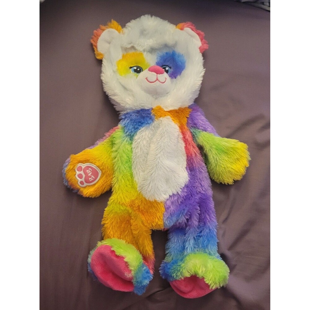Build-A-Bear Pop of Color Rainbow Panda Plush UNSTUFFED